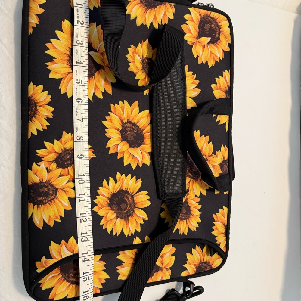 Sunflower Print Laptop Bag